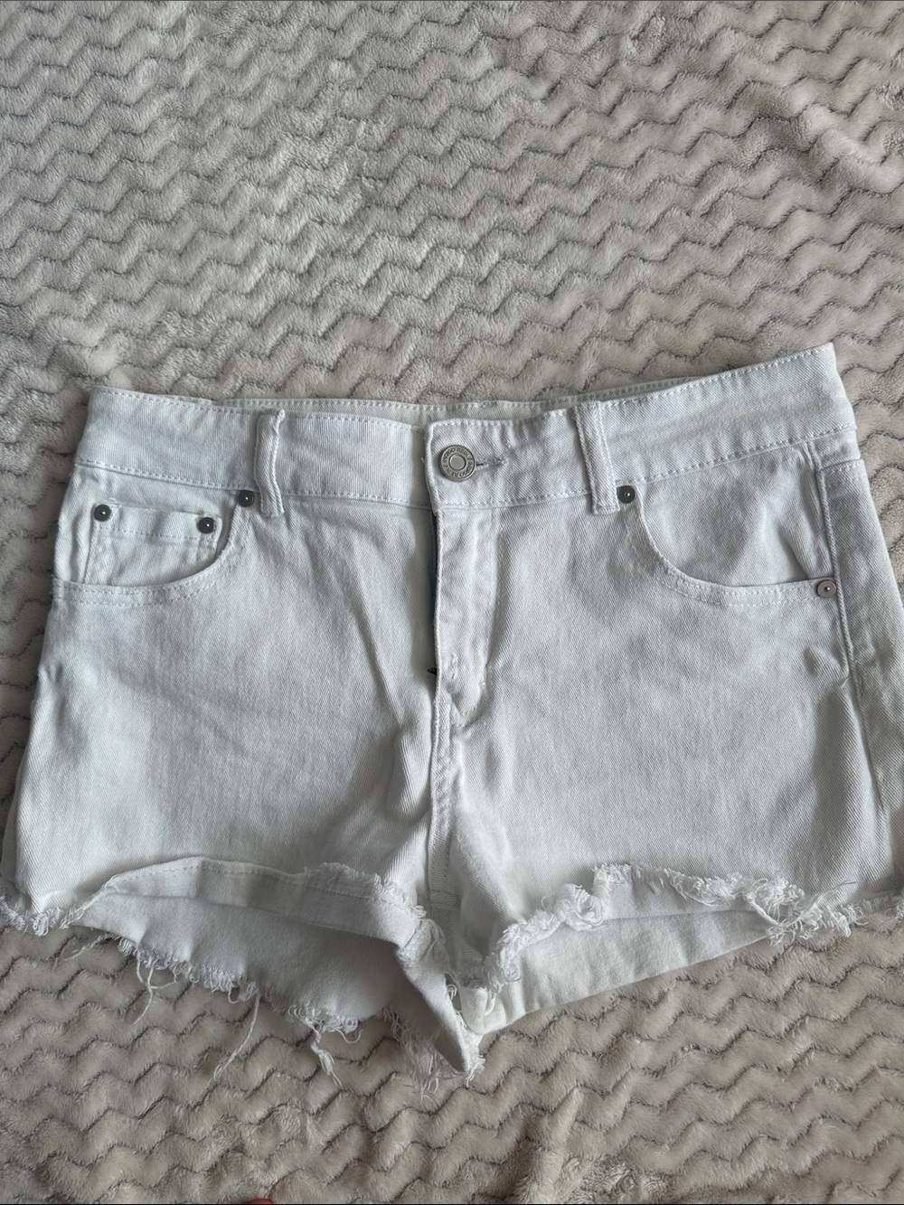 Classic White Denim Women's Cutoff Shorts
